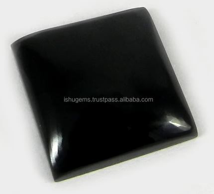 Metaphysical Gemstone 350 gms Natural Black jet stone Cabochon Square 17mm gemstone For jewellery IG0501