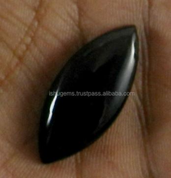 Natural Black Jet Stone Marquise Cut Cabochon 13x29mm Gemstone for Handmade Jewelry Making IG0503