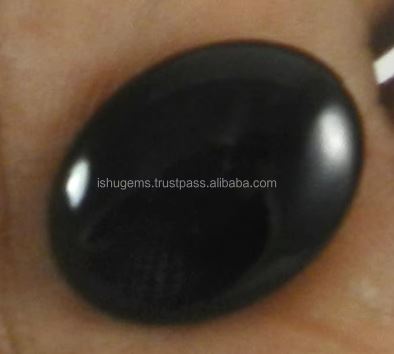 268 gms Natural Black jet stone Cabochon Oval 1621mm gemstone For jewellery IG0504