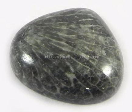 210 gms Natural Black Coral Cabochon Heart Shape 1617mm Gemstone For jewelry IG0510