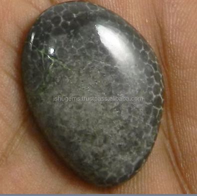 487 gms Natural Black Coral Cabochon Fancy Shape 21x28mm gemstone For jewelry IG0511