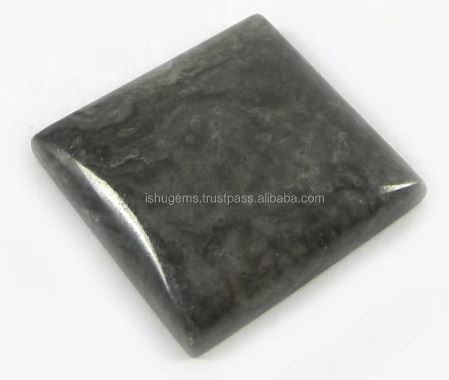 483 gms Natural Black Coral Cabochon Square 21mm gemstone For jewelry IG0515
