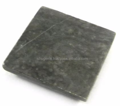 483 gms Natural Black Coral Cabochon Square 21mm gemstone For jewelry IG0515