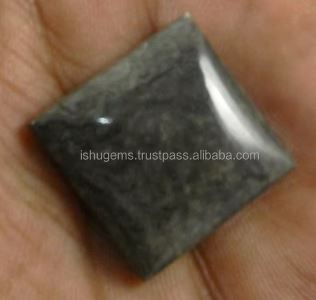 483 gms Natural Black Coral Cabochon Square 21mm gemstone For jewelry IG0515