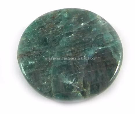 Natural Neon Apatite Cabochon 478 Gms Round 22mm Loose Gemstone for Jewelry Making