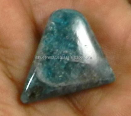 Natural Neon Apatite Cabochon 332 gms Fancy Shape 19x21mm gemstone For jewelry IG0522
