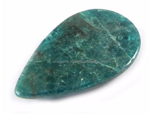 Natural Neon Apatite Cabochon 756 gms Pear 2032mm Gemstone For jewelry IG0523