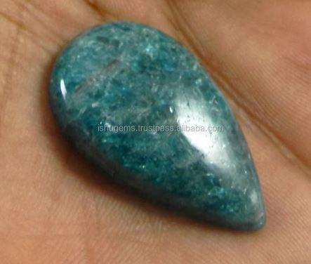 Natural Neon Apatite Cabochon 756 gms Pear 2032mm Gemstone For jewelry IG0523