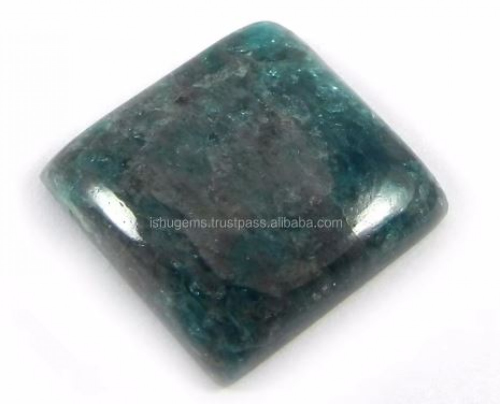 Image of Natural Neon Apatite Cabochon 4.44 gms Square 18mm Gemstone For Jewelry