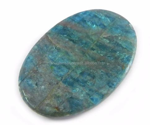 Natural Neon Apatite Cabochon 629 gms Oval 2029mm gemstone For jewelry