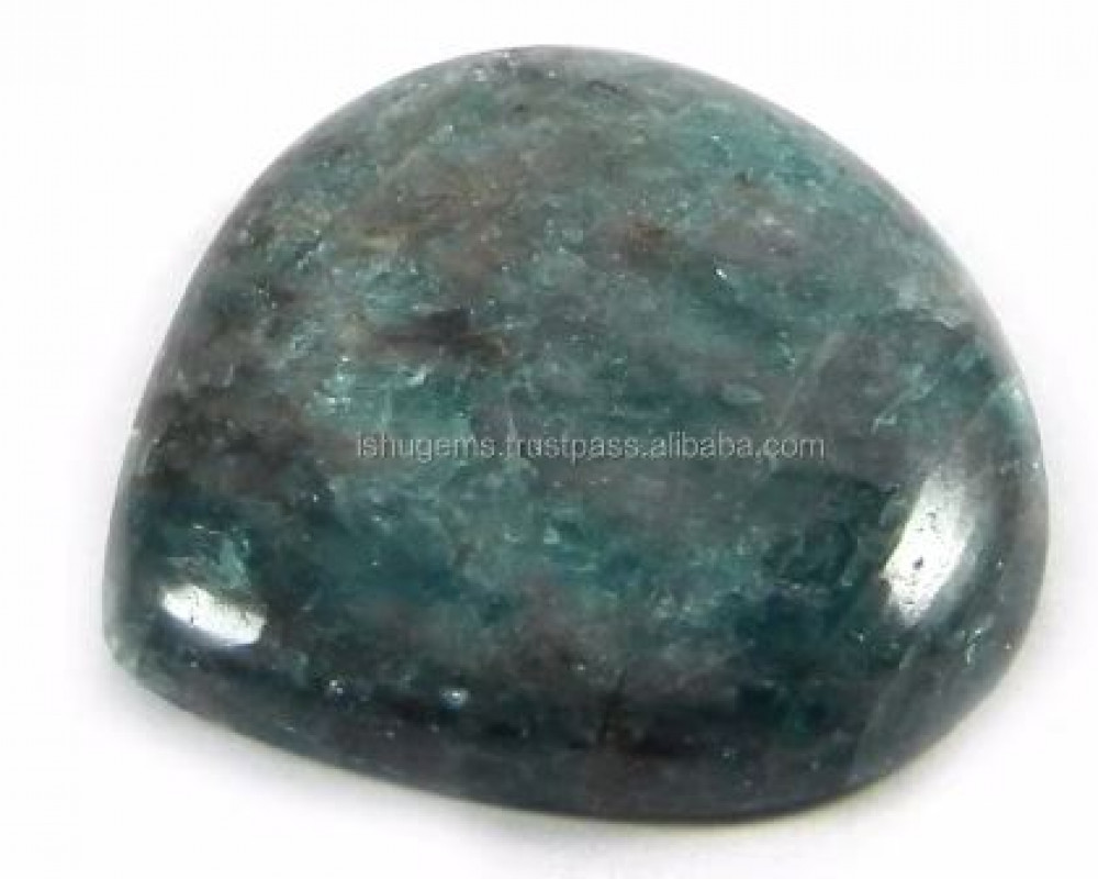 Image of Natural Neon Apatite Cabochon 4.89 gms Heart Shape 24mm,gemstone For jewelry IG0535