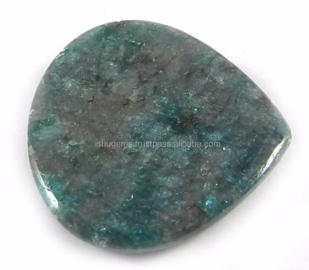 Natural Neon Apatite Cabochon 489 gms Heart Shape 24mmgemstone For jewelry IG0535