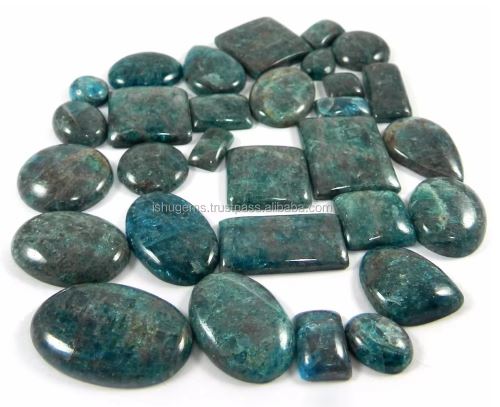 30 pcs Natural Neon Apatite 100 gms Free form Cabochon Loose Gemstone IG0536