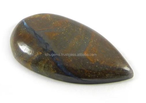 Natural Boulder Opal 17x30mm Pear Cabochon 430 gms Gemstone For Jewelry IG0538