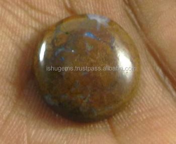 Natural Boulder Opal 20 gms Round Cabochon 17mm Gemstone For Jewelry IG0544