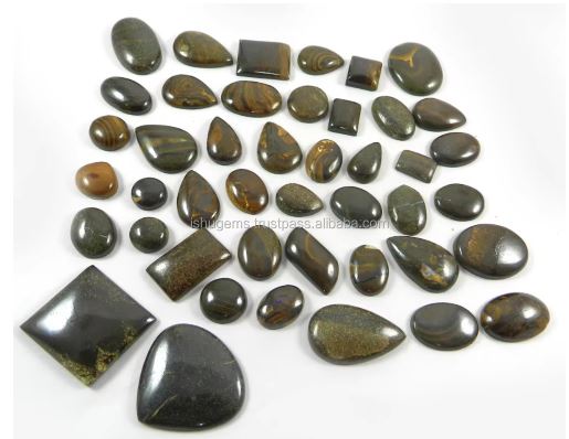 44 Pcs Natural Boulder Opal 100 Gms Free Form Cabochon Gemstone IG0546