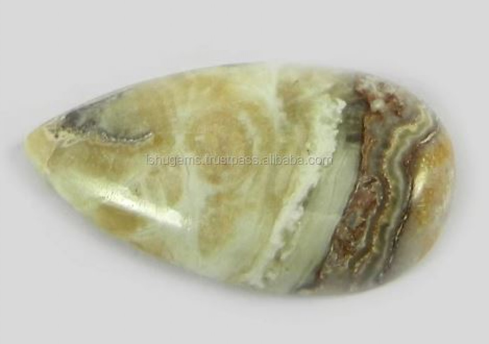 Image of Crazy Lace Agate 29x17mm Pear Cabochon 3.93 gms Loose Gemstone For Jewelry Making