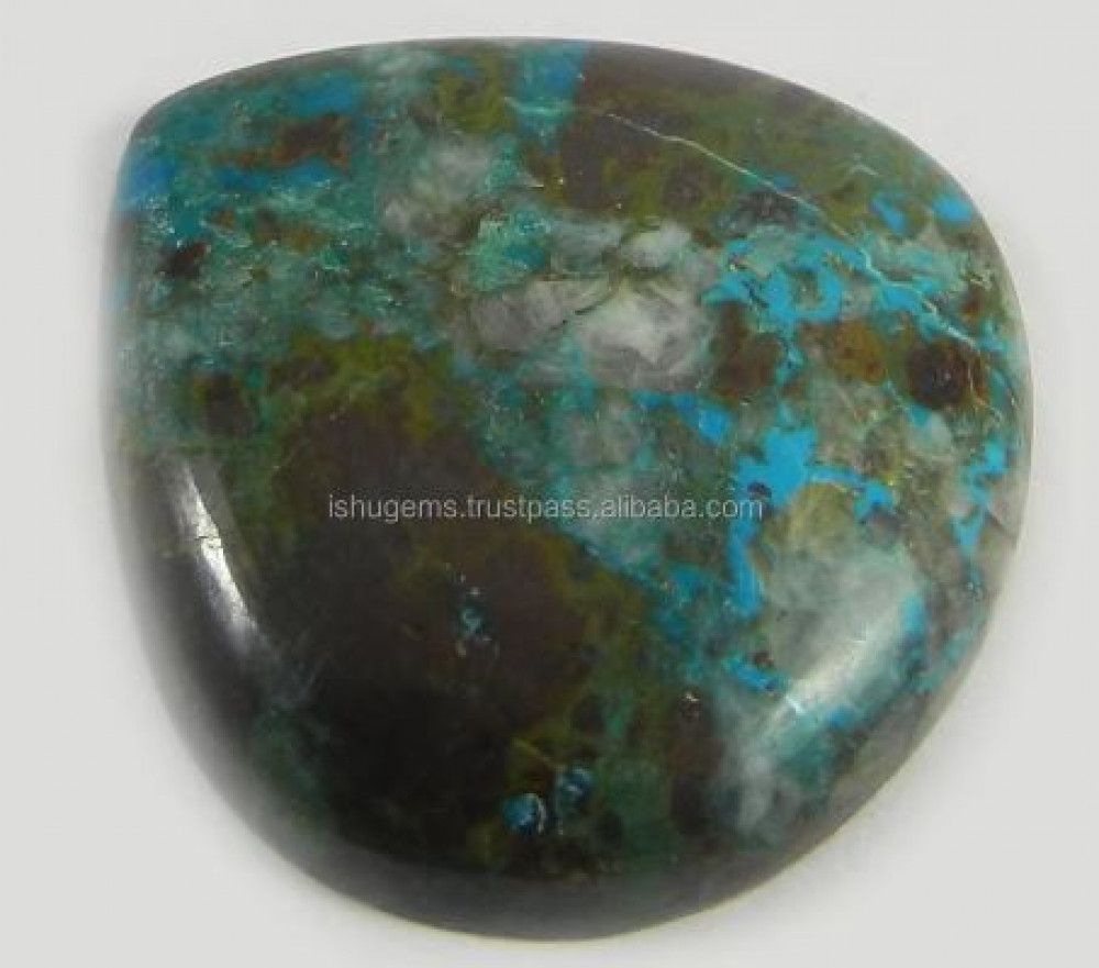 Image of Elegant shattuckite 5.20 gms Heart cab 25*26mm gemstone for jewellery IG0568