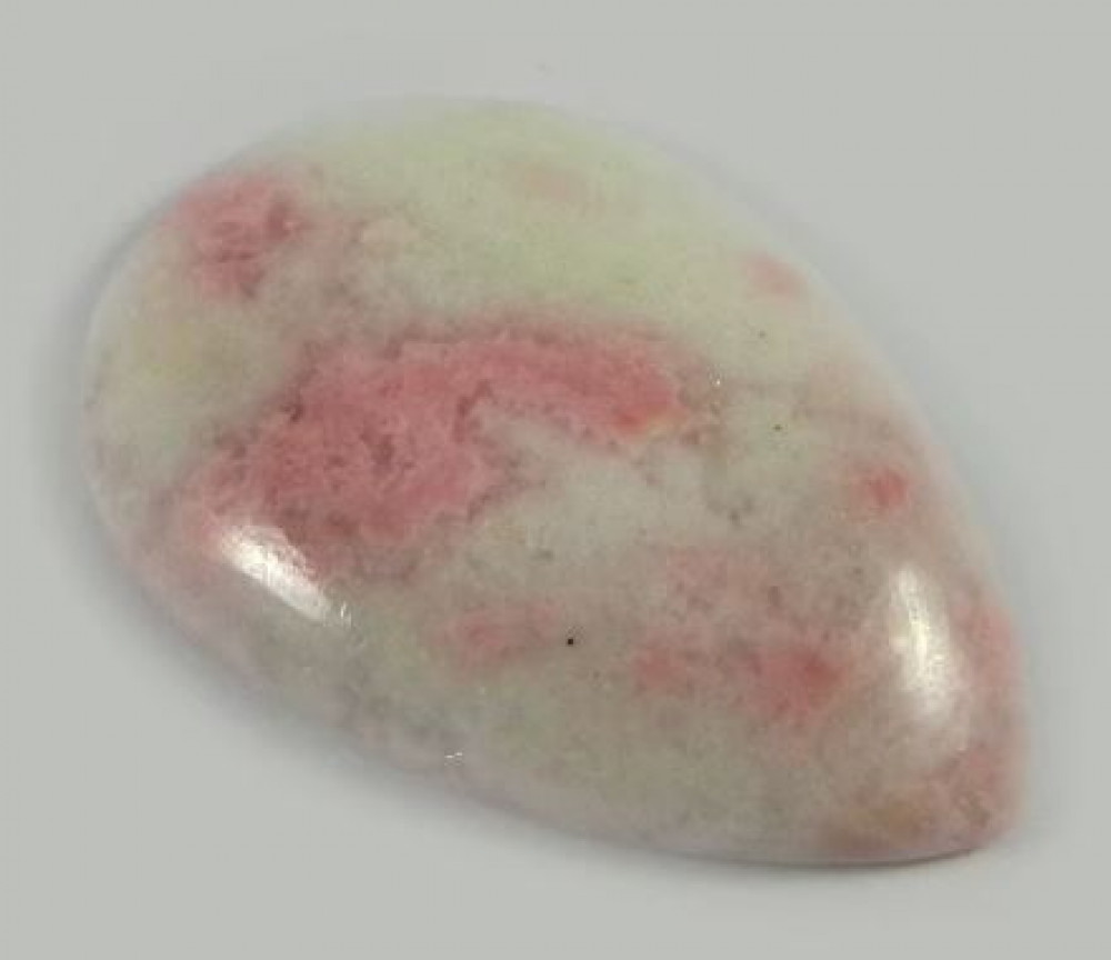 Image of High Quality Natural Pink Rhodochrosite 19X26mm Pear Cabochon 4.50 Gms Loose Gemstone For Jewelry Making