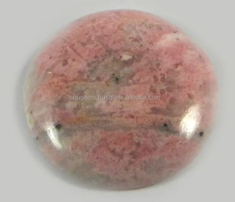 Pink Rhodochrosite 26mm Round Cabochon 610 gms Gemstone For Jewelry IG0576