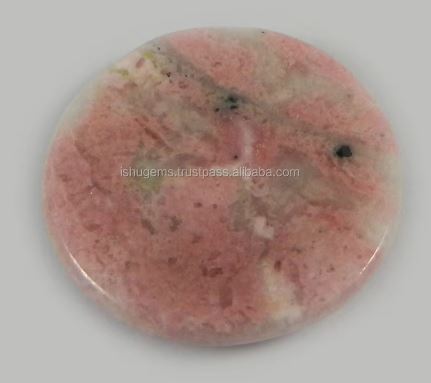 Pink Rhodochrosite 26mm Round Cabochon 610 gms Gemstone For Jewelry IG0576