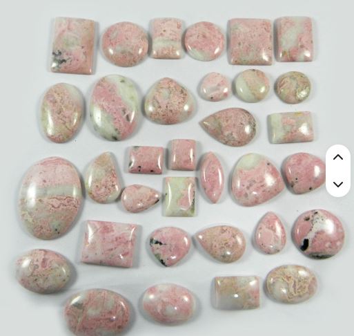 33 pcs Natural Rhodochrosite Cabochon lot of 100 gm mix shape Loose Gemstone For jewelry