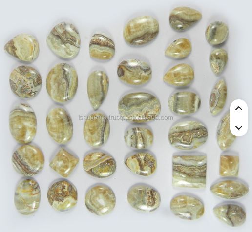 35 pcs Natural Crazy Lace Agate 100 gms Free form Cabochon Loose Gemstone IG0584