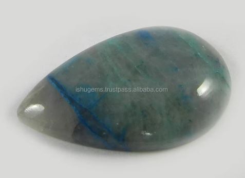 Gemvision 269 Gms Shattuckite Jasper Pear Cabochon 15x25mm Gemstone for Jewellery IG0590