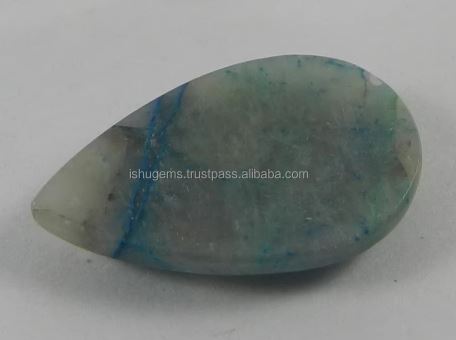 Gemvision 269 Gms Shattuckite Jasper Pear Cabochon 15x25mm Gemstone for Jewellery IG0590