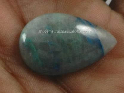 Gemvision 269 Gms Shattuckite Jasper Pear Cabochon 15x25mm Gemstone for Jewellery IG0590