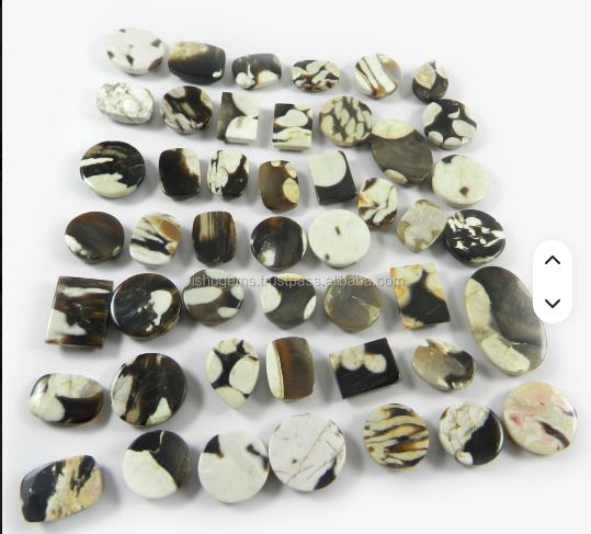 46Pcs Natural Peanut Jasper 100 gms Mix Shape Gemstone For Sale