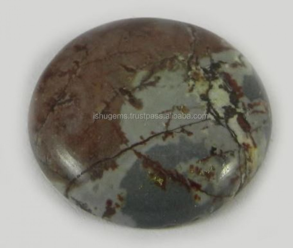 Image of Natural Picasso Jasper 24mm Round Cabochon 5.05 gms Loose Gemstone For Jewelry
