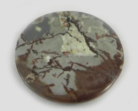 Natural Picasso Jasper 24mm Round Cabochon 505 gms Loose Gemstone For Jewelry