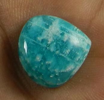 Best Quality Amazonite 16mm Heart Cabochon 210 gms Loose Gemstone For Jewelry