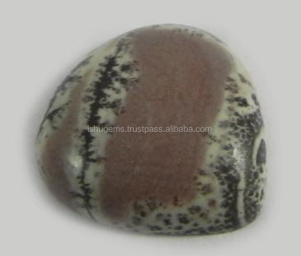 Natural Picasso Jasper 17mm Heart Cabochon Gemstone for jewelry