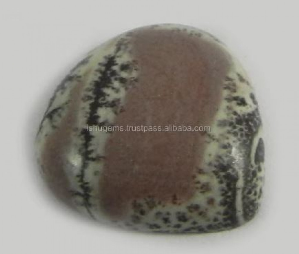 Image of Natural Picasso Jasper 17mm Heart Cabochon Gemstone for jewelry
