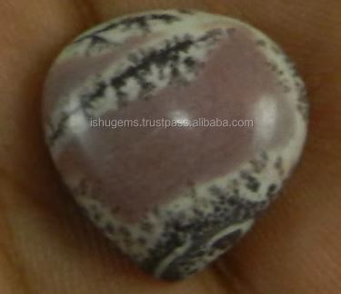 Natural Picasso Jasper 17mm Heart Cabochon Gemstone for jewelry