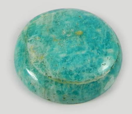 Ishu Gems Certified Amazonite 441gms Loose Gemstone 23mm Round Brilliant Cut Natural Green for Necklaces Model IG0618