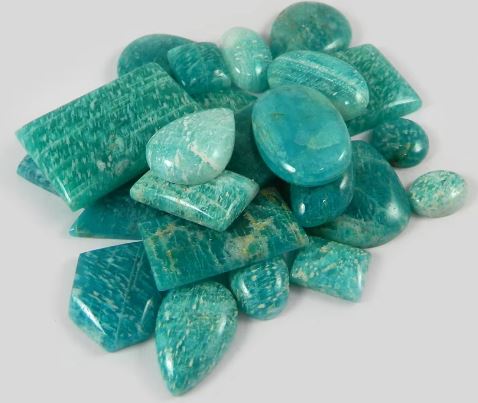 24 Pcs Natural Amazonite 100 gm Free Form Cabochon Loose Gemstone For Jewelry Making