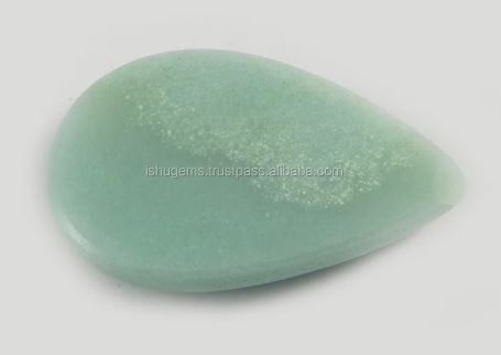 Natural Milky Aquamarine 450 Gms Pear Cabochon 28x18mm Loose Gemstone For Jewelry Making