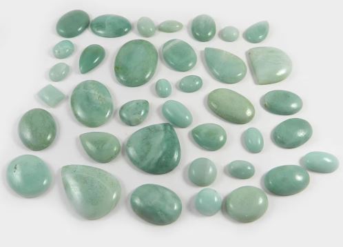 37 pcs Milky Aquamarine 100 gms Free form cabochon loose gemstone for jewelry IG0637