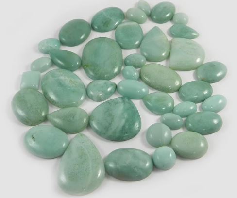 37 pcs  Milky Aquamarine 100 gms Free form cabochon loose gemstone for jewelry IG0637