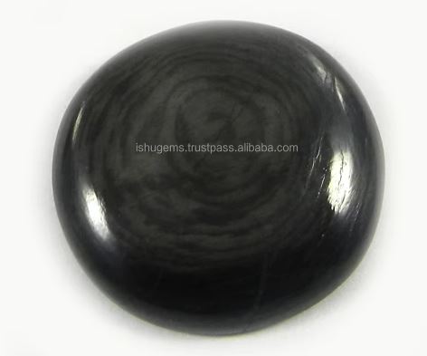 Natural Hypersthene 23mm Round Cabochon 645 gms Gemstone For Jewelry IG0641