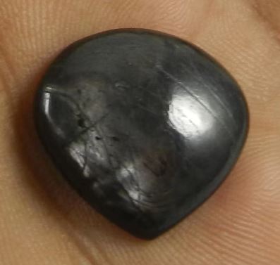 Natural Hypersthene 355 gms Heart 20mm Cabochon Loose Gemstone IG0645