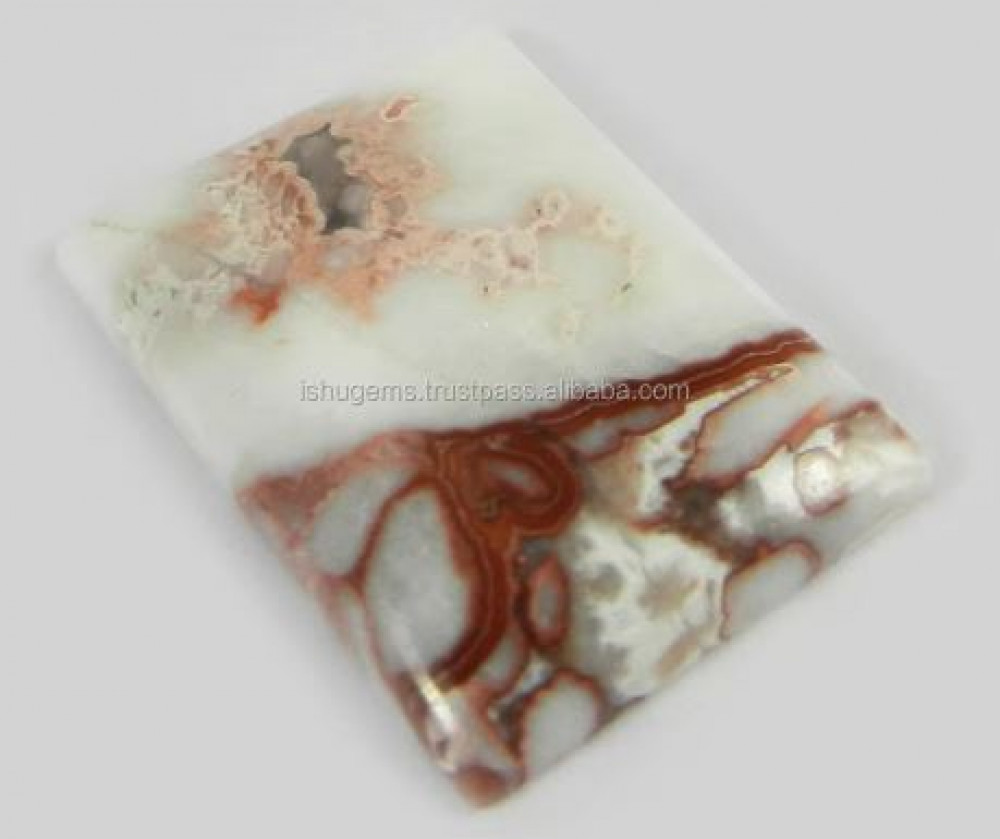 Image of Natural Crazy Lace Agate Rectangle Cabochon 27x22mm gemstone for jewellery IG0657
