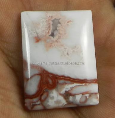 Natural Crazy Lace Agate Rectangle Cabochon 27x22mm gemstone for jewellery IG0657
