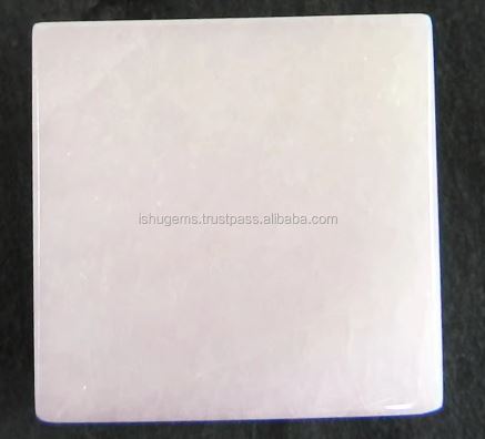 Natural Pink Aragonite 310 gms Square cabochon 16mm loose gemstone for jewelry