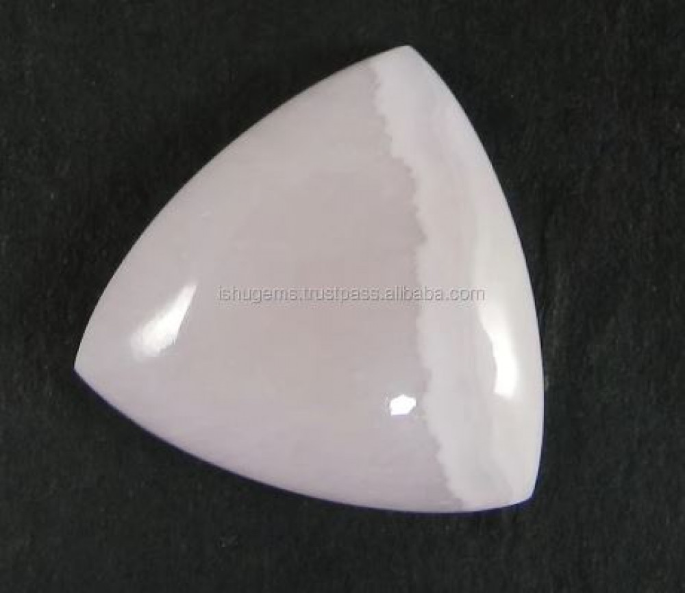 Image of Natural Pink Aragonite 3.20 gms Trillion Cabochon 21mm Loose Gemstone for Jewelry IG0660