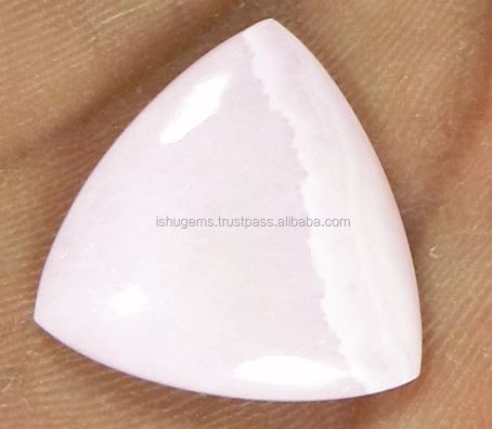 Natural Pink Aragonite 320 gms Trillion Cabochon 21mm Loose Gemstone for Jewelry IG0660