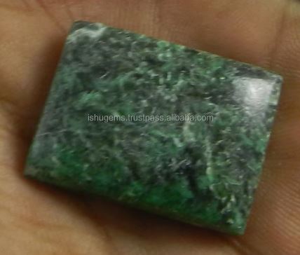 Raw Natural Green Jasper Gemstone Maw Sit-Sit 550gms Rectangle Cab 19x25mm for Jewelry